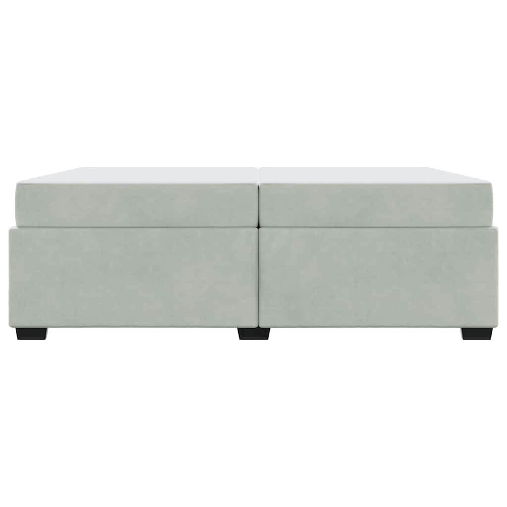 Struttura del letto Grigio chiaro 200 x 200 cm Velluto - homemem39