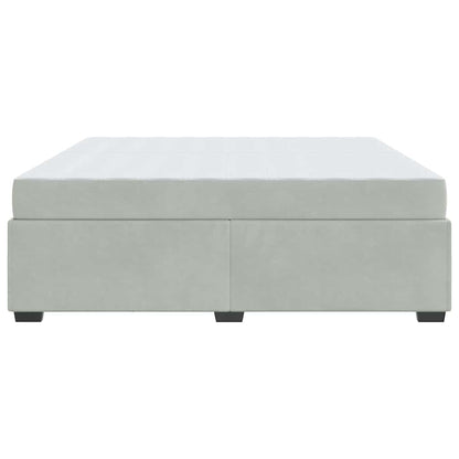 Struttura del letto Grigio chiaro 200 x 200 cm Velluto - homemem39