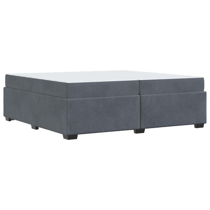 Struttura del letto Grigio scuro 200 x 200 cm Velluto - homemem39