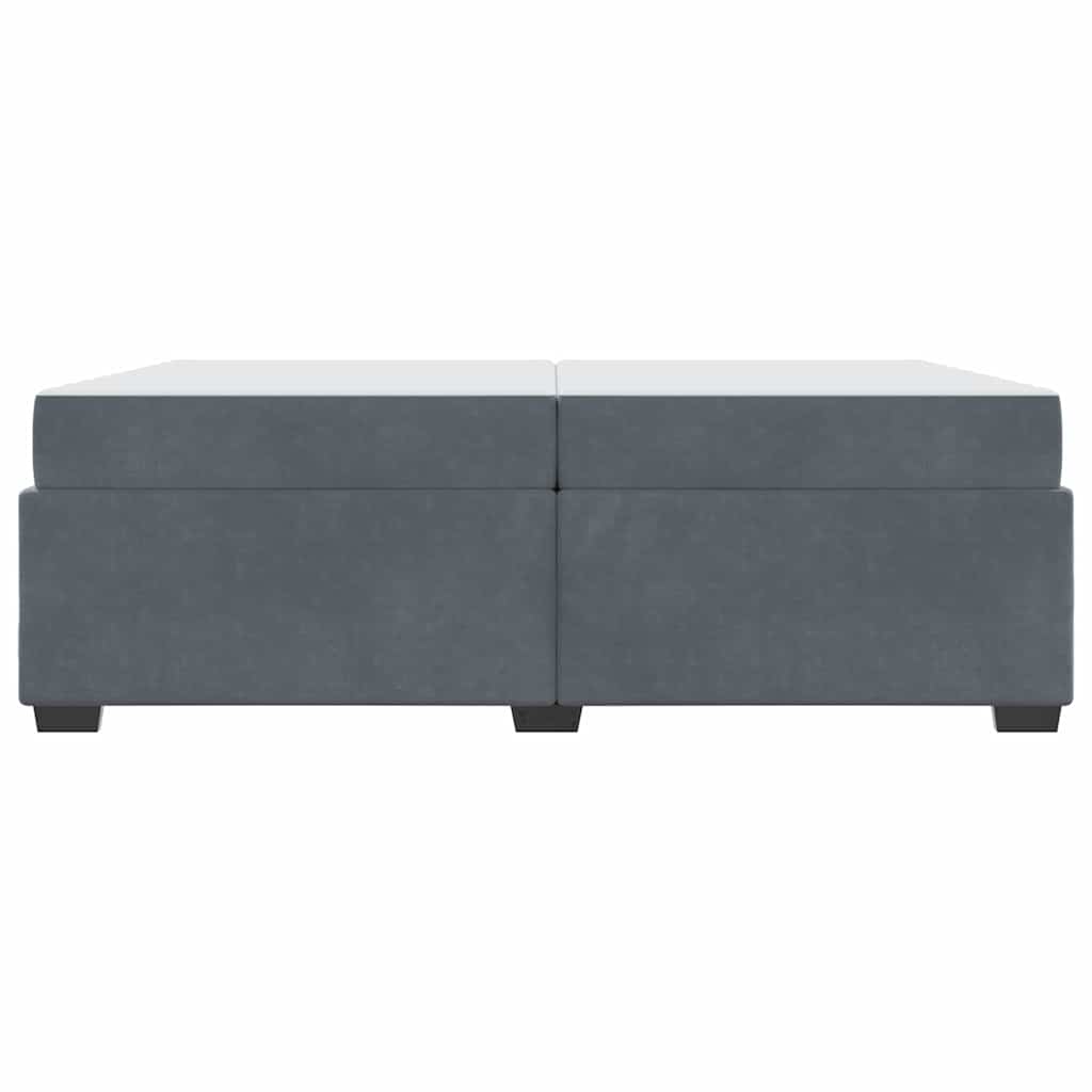 Struttura del letto Grigio scuro 200 x 200 cm Velluto - homemem39