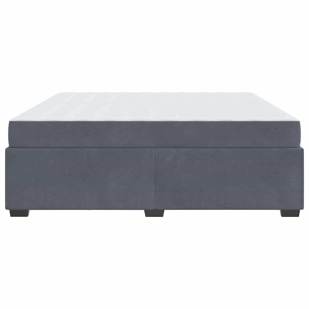 Struttura del letto Grigio scuro 200 x 200 cm Velluto - homemem39