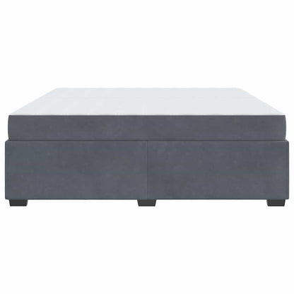 Struttura del letto Grigio scuro 200 x 200 cm Velluto - homemem39