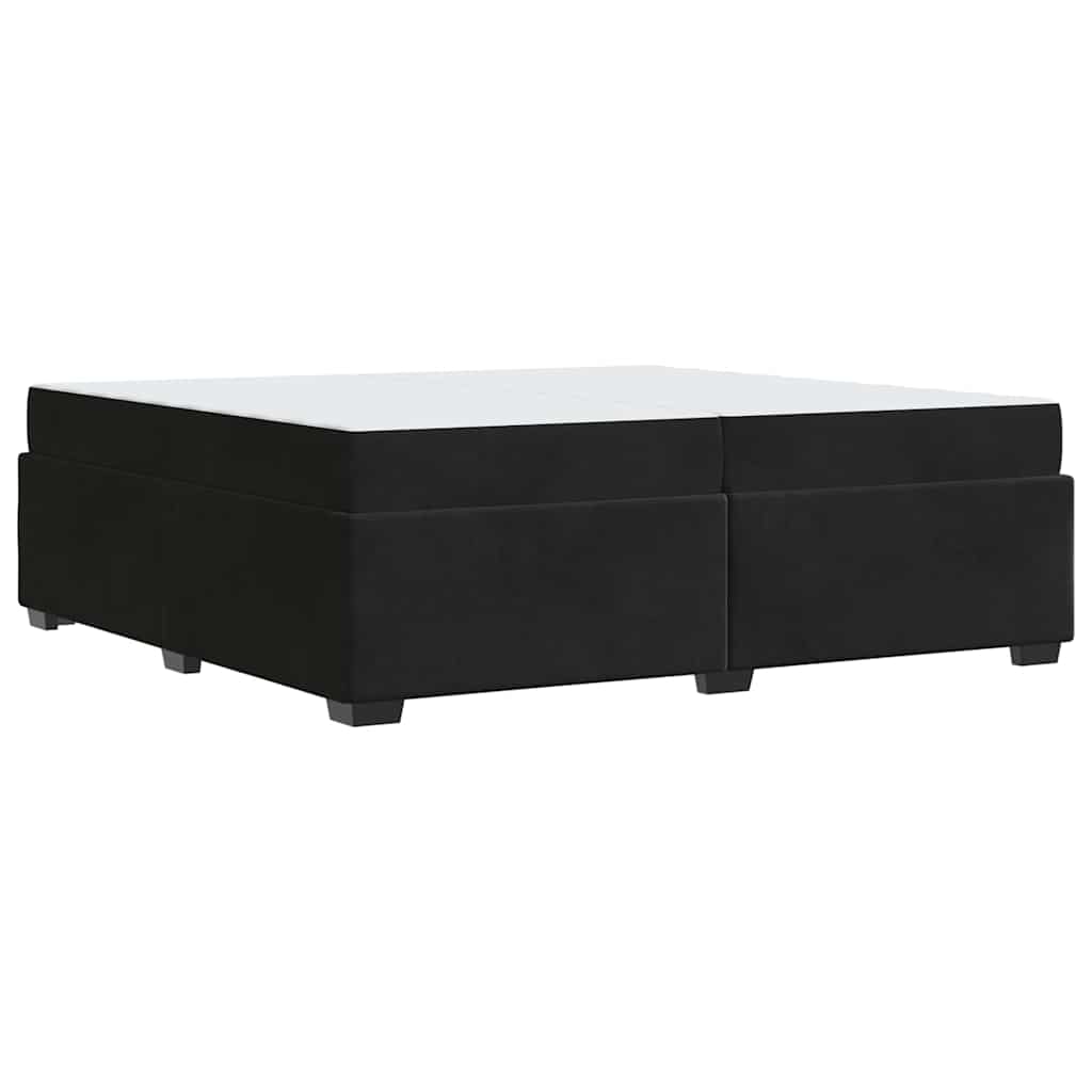 Struttura del letto con materasso Nero 200 x 200 cm Tessuto