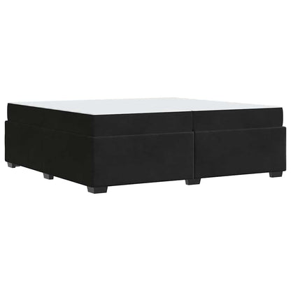 Struttura del letto con materasso Nero 200 x 200 cm Velluto - homemem39