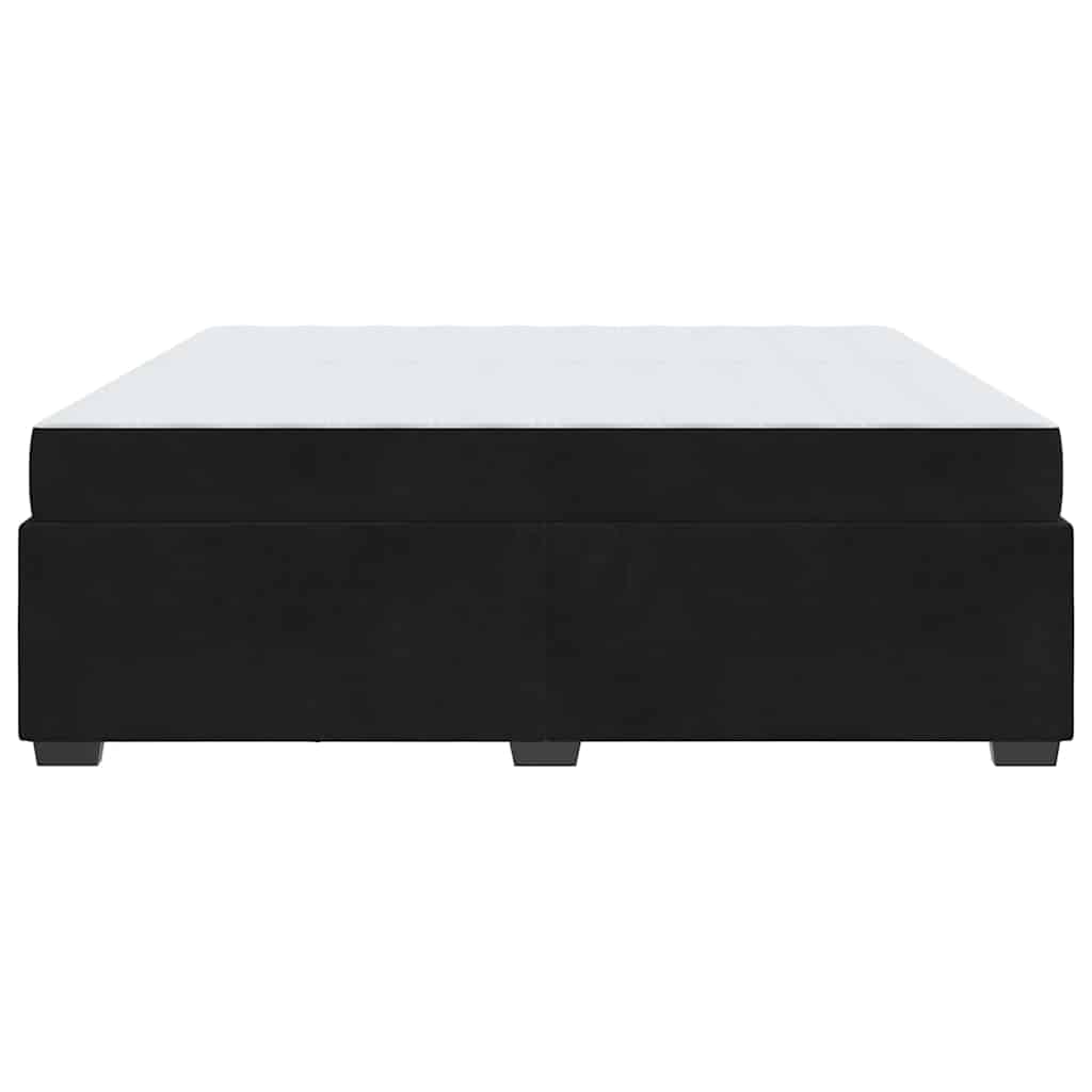 Struttura del letto con materasso Nero 200 x 200 cm Tessuto