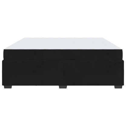 Struttura del letto con materasso Nero 200 x 200 cm Velluto - homemem39