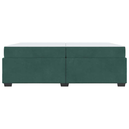 Struttura letto con materasso Verde scuro 200 x 200 cm Velluto