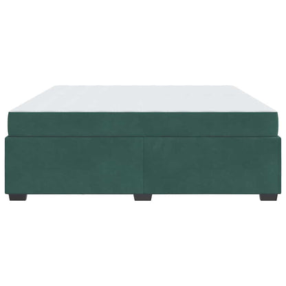 Struttura letto con materasso Verde scuro 200 x 200 cm Velluto
