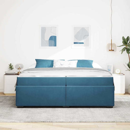 Struttura del letto Blu scuro 200 x 200 cm Velluto