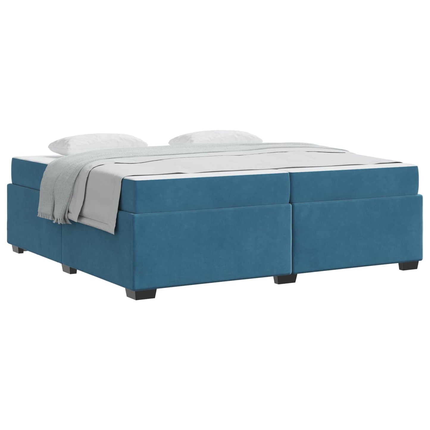 Struttura del letto Blu Scuro 200 x 200 cm Tessuto | homemem39