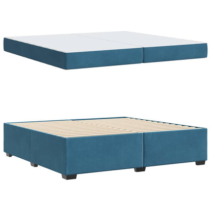 Struttura del letto Blu scuro 200 x 200 cm Velluto