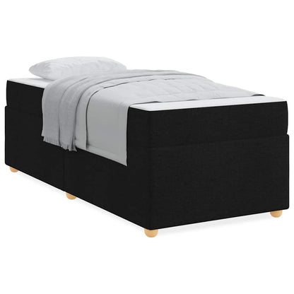 Struttura del letto con materasso Nero 80 x 200 cm Tessuto
