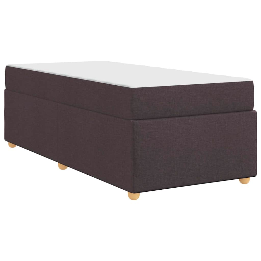 Struttura del letto Marrone scuro 80 x 200 cm Tessuto