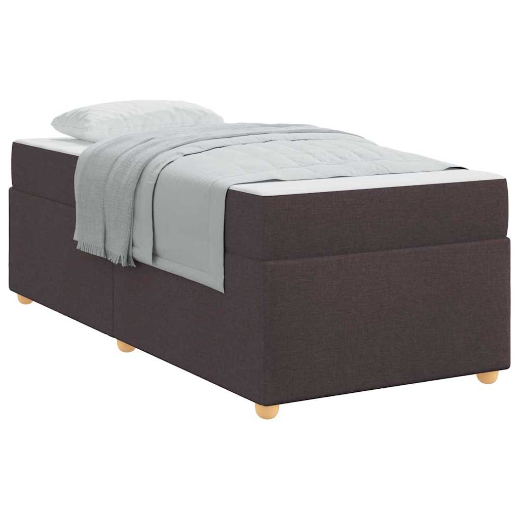 Struttura del letto Marrone scuro 80 x 200 cm Tessuto