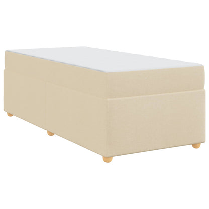 Struttura del letto con materasso Crema 80 x 200 cm Tessuto | homemem39