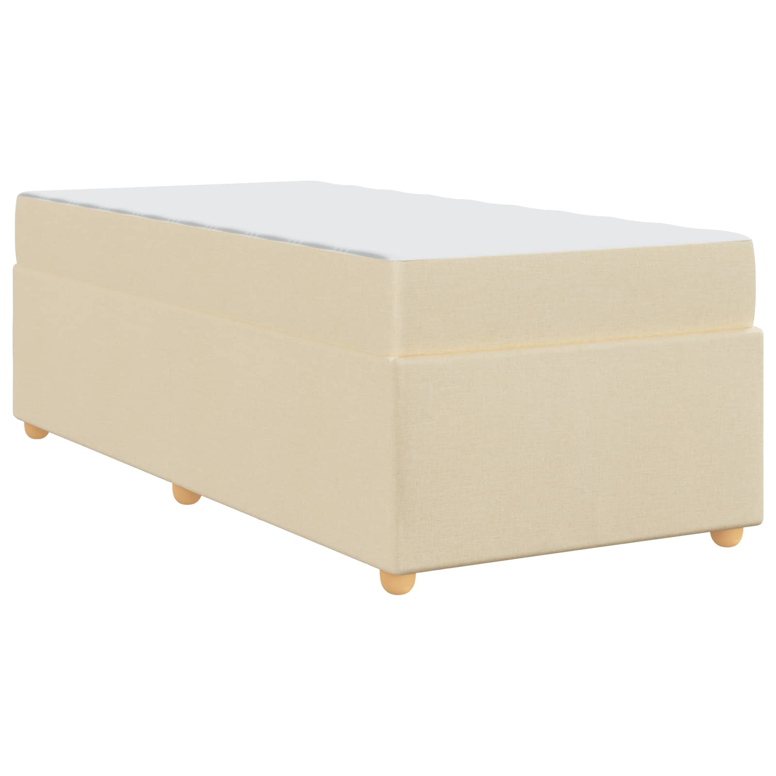 Struttura del letto con materasso Crema 80 x 200 cm Tessuto | homemem39