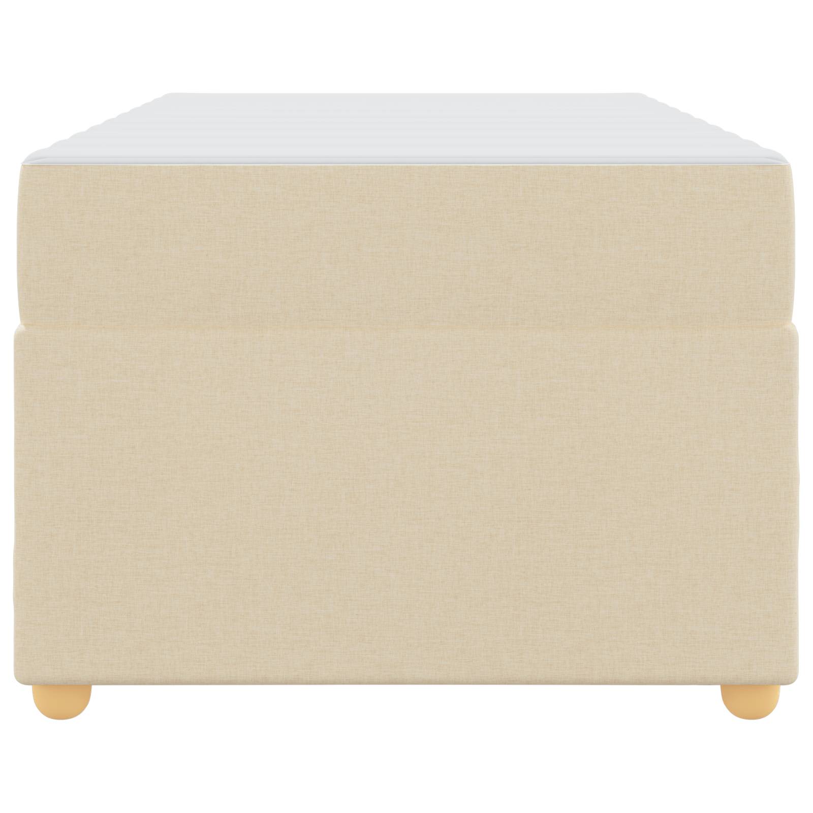 Struttura del letto con materasso Crema 80 x 200 cm Tessuto | homemem39