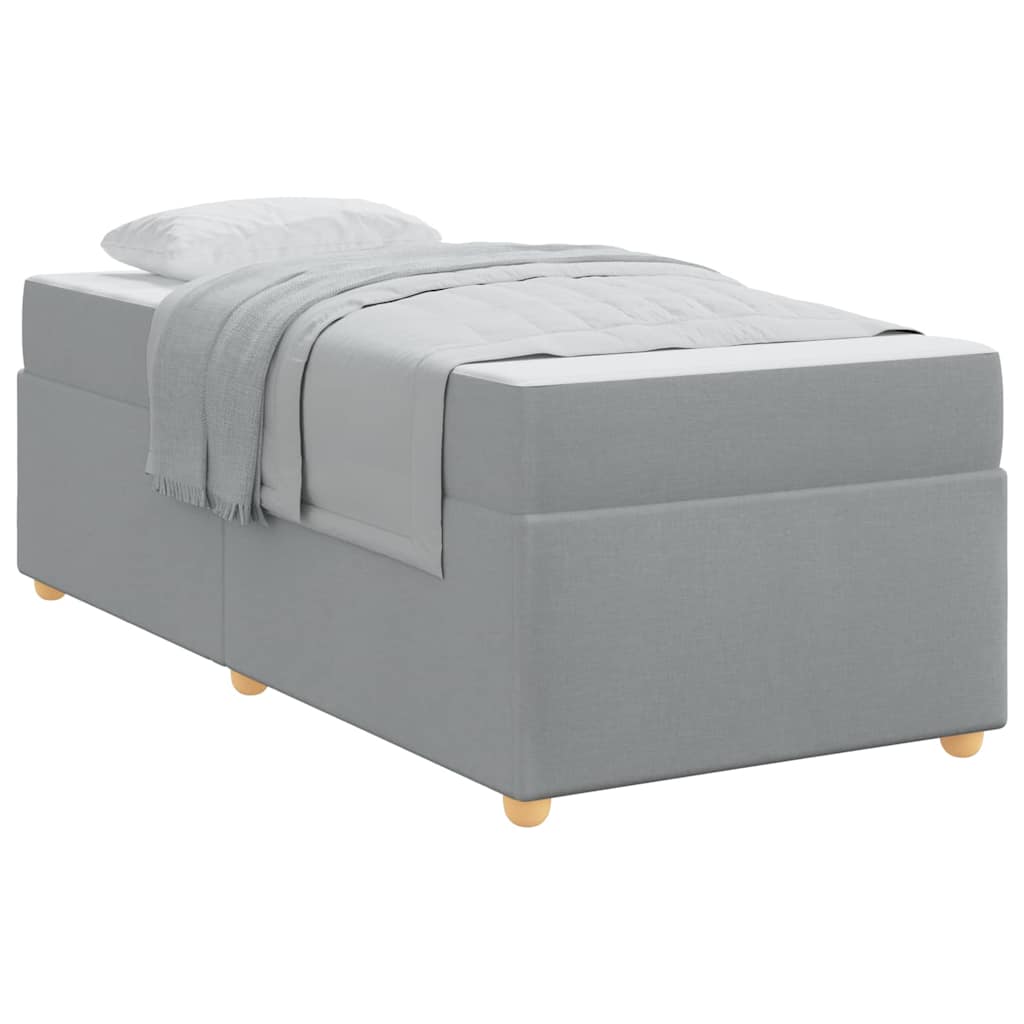 Struttura del letto Grigio chiaro 90 x 190 cm Tessuto