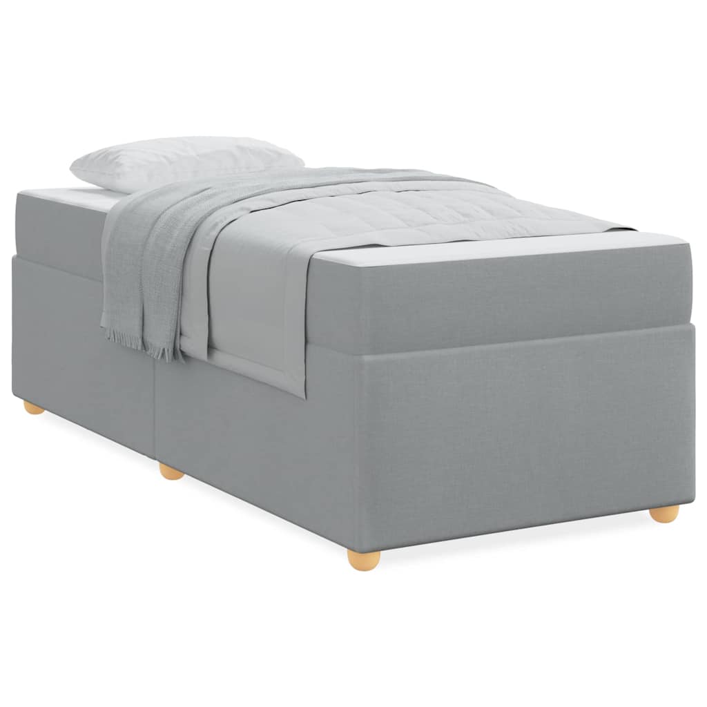 Struttura del letto Grigio chiaro 90 x 190 cm Tessuto