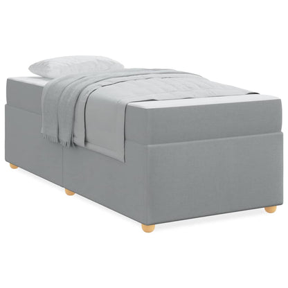 Struttura del letto Grigio chiaro 90 x 190 cm Tessuto