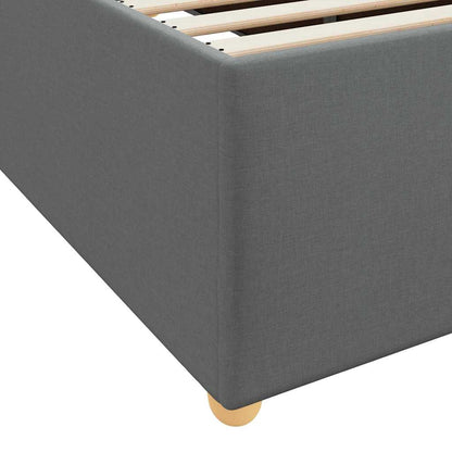 Struttura del letto Grigio scuro 90 x 190 cm Tessuto