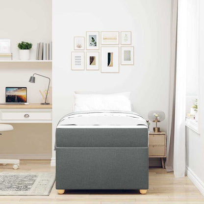 Struttura del letto Grigio scuro 90 x 190 cm Tessuto