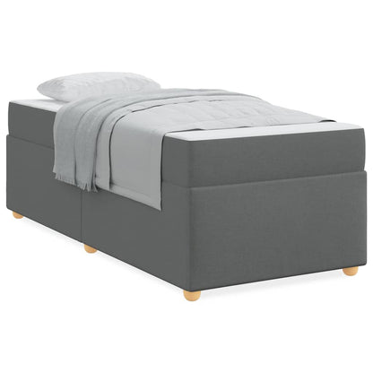 Struttura del letto Grigio scuro 90 x 190 cm Tessuto