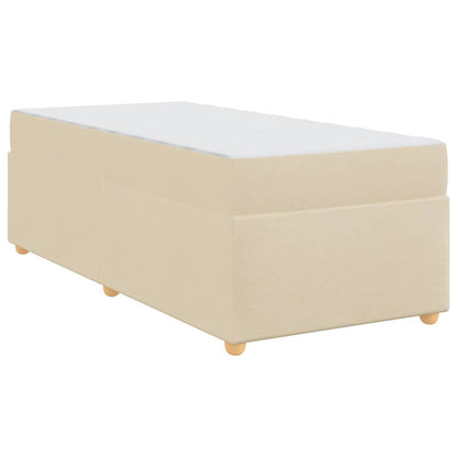 Struttura del letto con materasso Crema 90 x 190 cm Tessuto