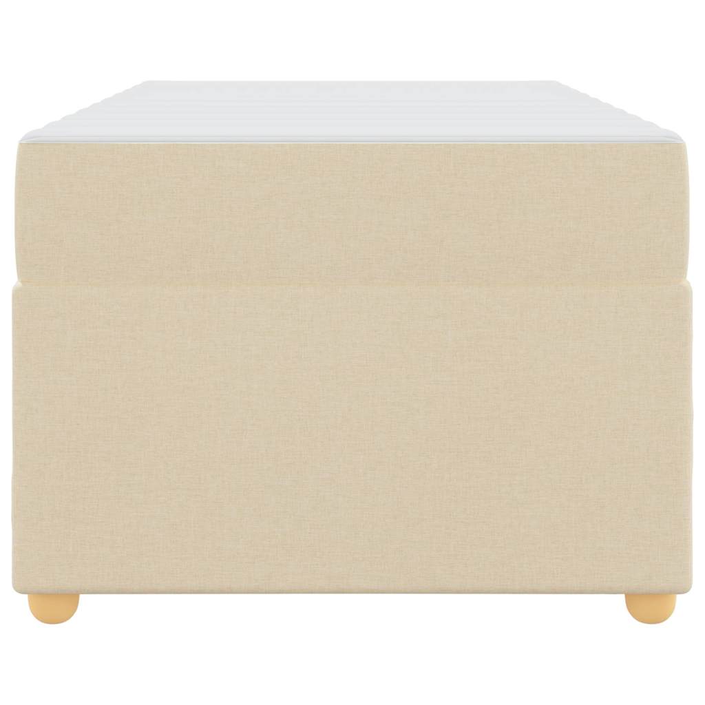 Struttura del letto con materasso Crema 90 x 190 cm Tessuto