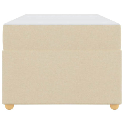 Struttura del letto con materasso Crema 90 x 190 cm Tessuto