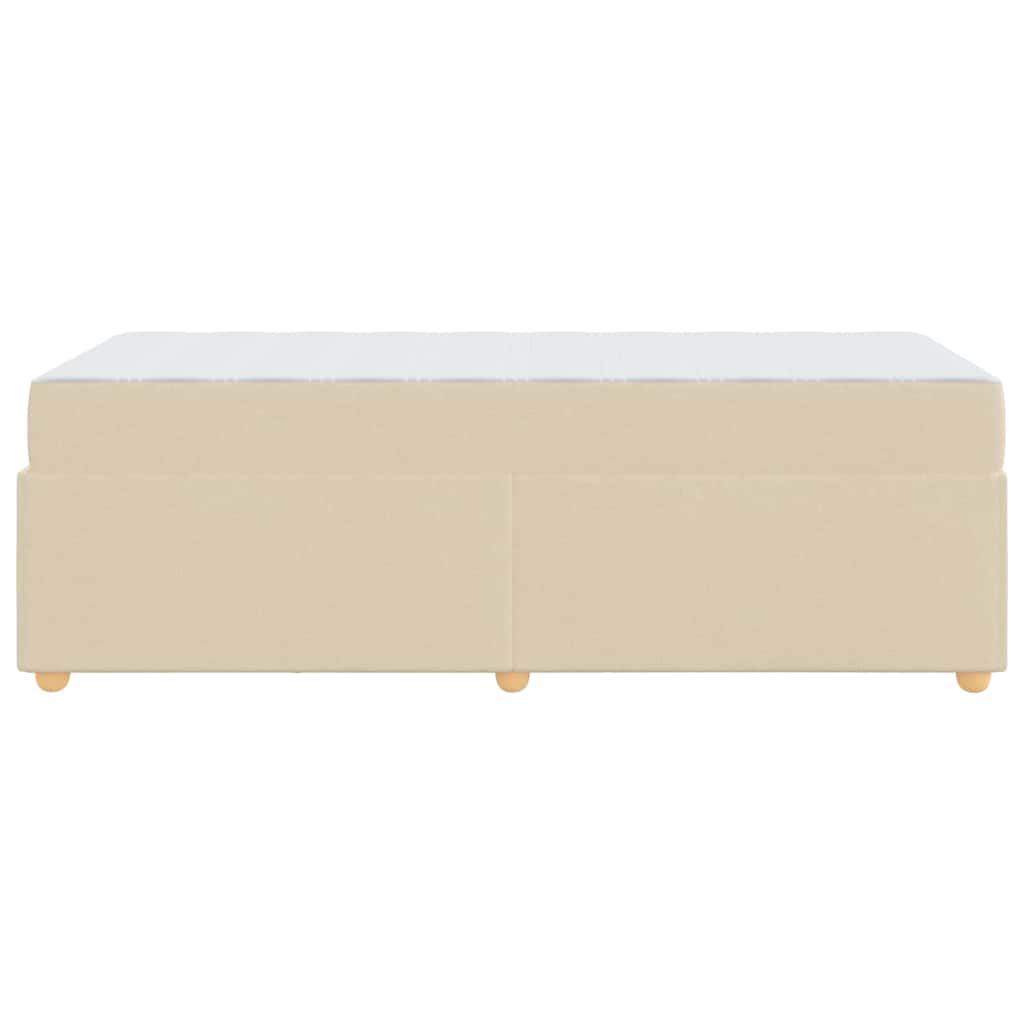 Struttura del letto con materasso Crema 90 x 190 cm Tessuto
