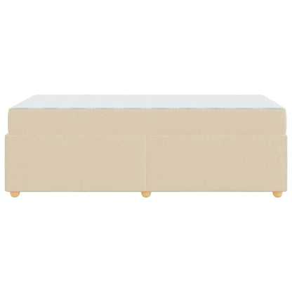 Struttura del letto con materasso Crema 90 x 190 cm Tessuto