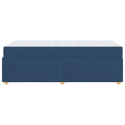Struttura del letto con materasso Blu 90 x 190 cm Tessuto