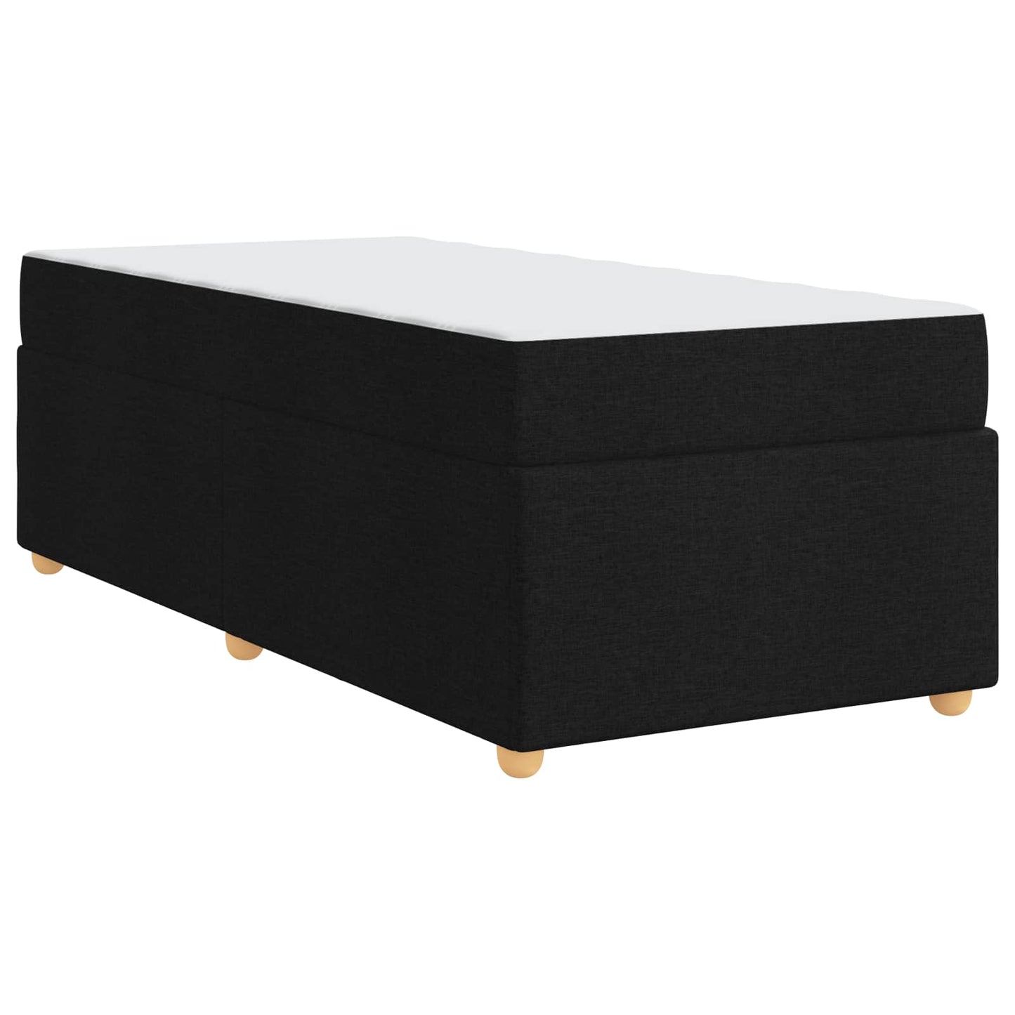 Struttura del letto con materasso Nero 100 x 200 cm Tessuto | homemem39