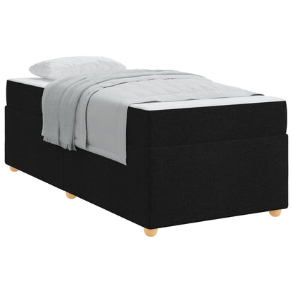 Struttura del letto con materasso Nero 100 x 200 cm Tessuto | homemem39