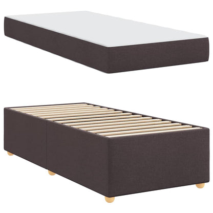 Struttura del letto Marrone scuro 100 x 200 cm Tessuto