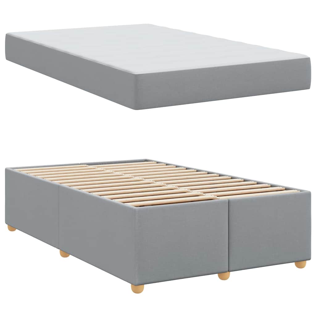 Struttura del letto Grigio chiaro 120 x 190 cm Tessuto