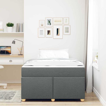 Struttura del letto Grigio scuro 120 x 190 cm Tessuto