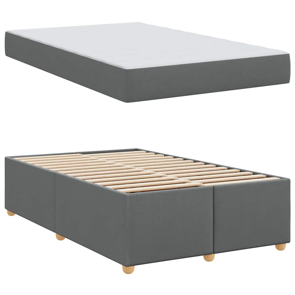 Struttura del letto Grigio scuro 120 x 190 cm Tessuto