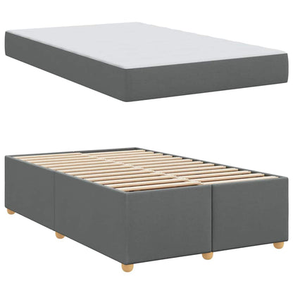 Struttura del letto Grigio scuro 120 x 190 cm Tessuto