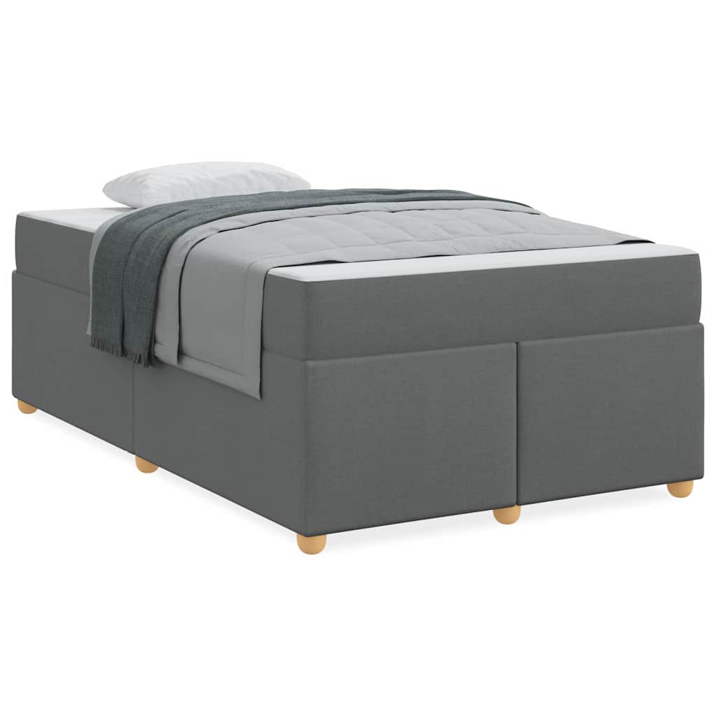 Struttura del letto Grigio scuro 120 x 190 cm Tessuto
