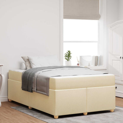 Struttura del letto con materasso Crema 120 x 190 cm Tessuto | homemem39