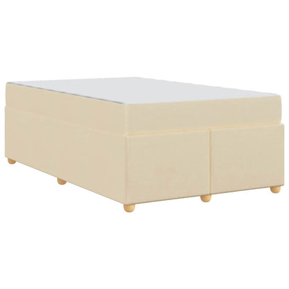 Struttura del letto con materasso Crema 120 x 190 cm Tessuto