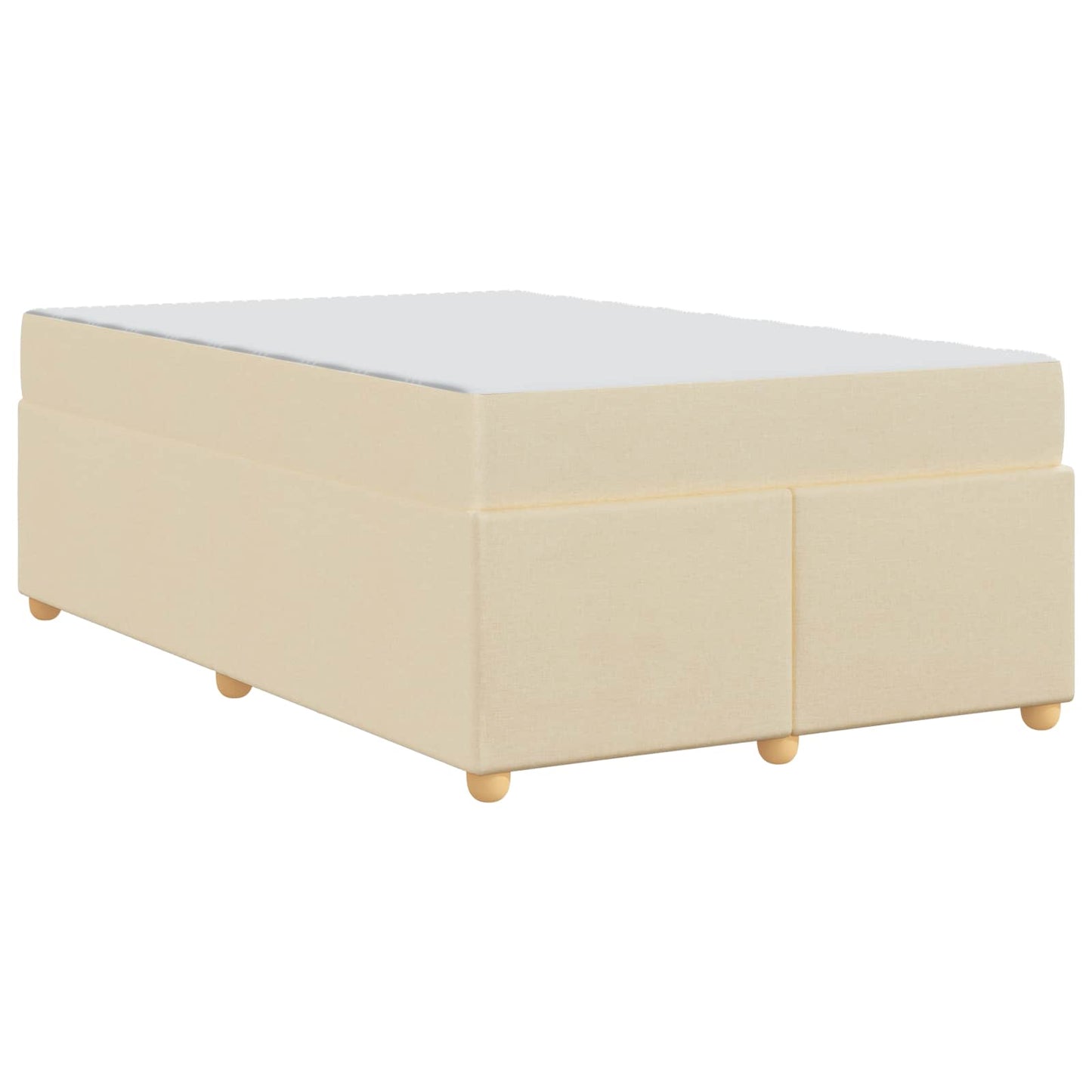 Struttura del letto con materasso Crema 120 x 190 cm Tessuto | homemem39