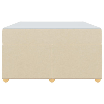 Struttura del letto con materasso Crema 120 x 190 cm Tessuto | homemem39
