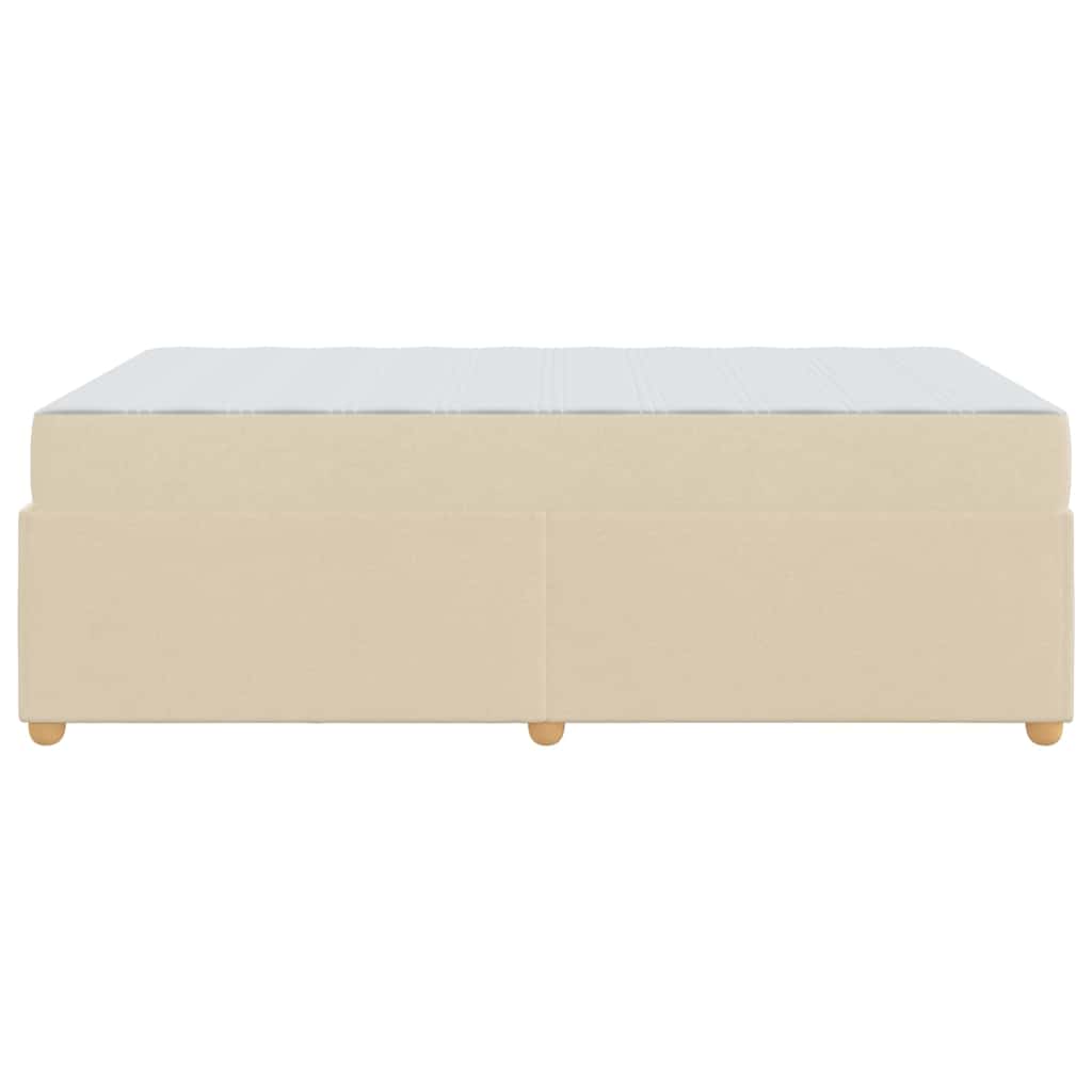 Struttura del letto con materasso Crema 120 x 190 cm Tessuto - homemem39