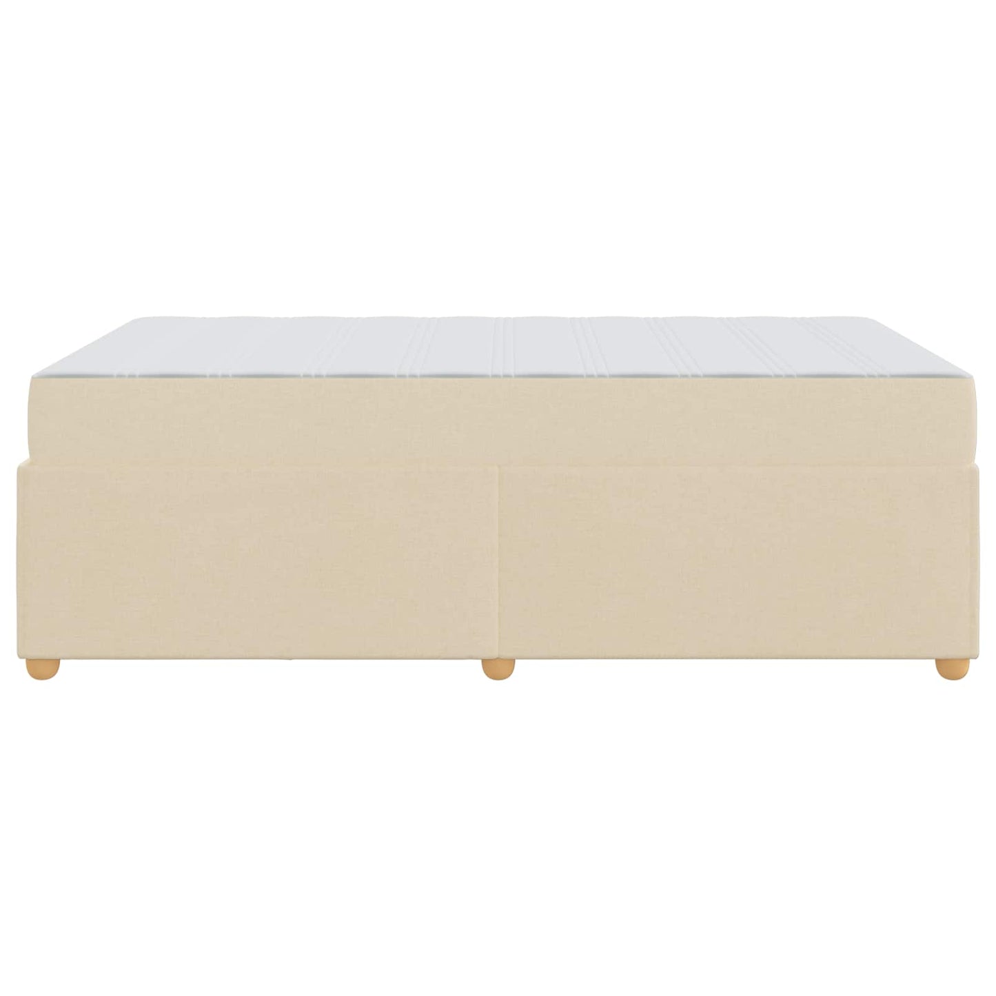 Struttura del letto con materasso Crema 120 x 190 cm Tessuto | homemem39