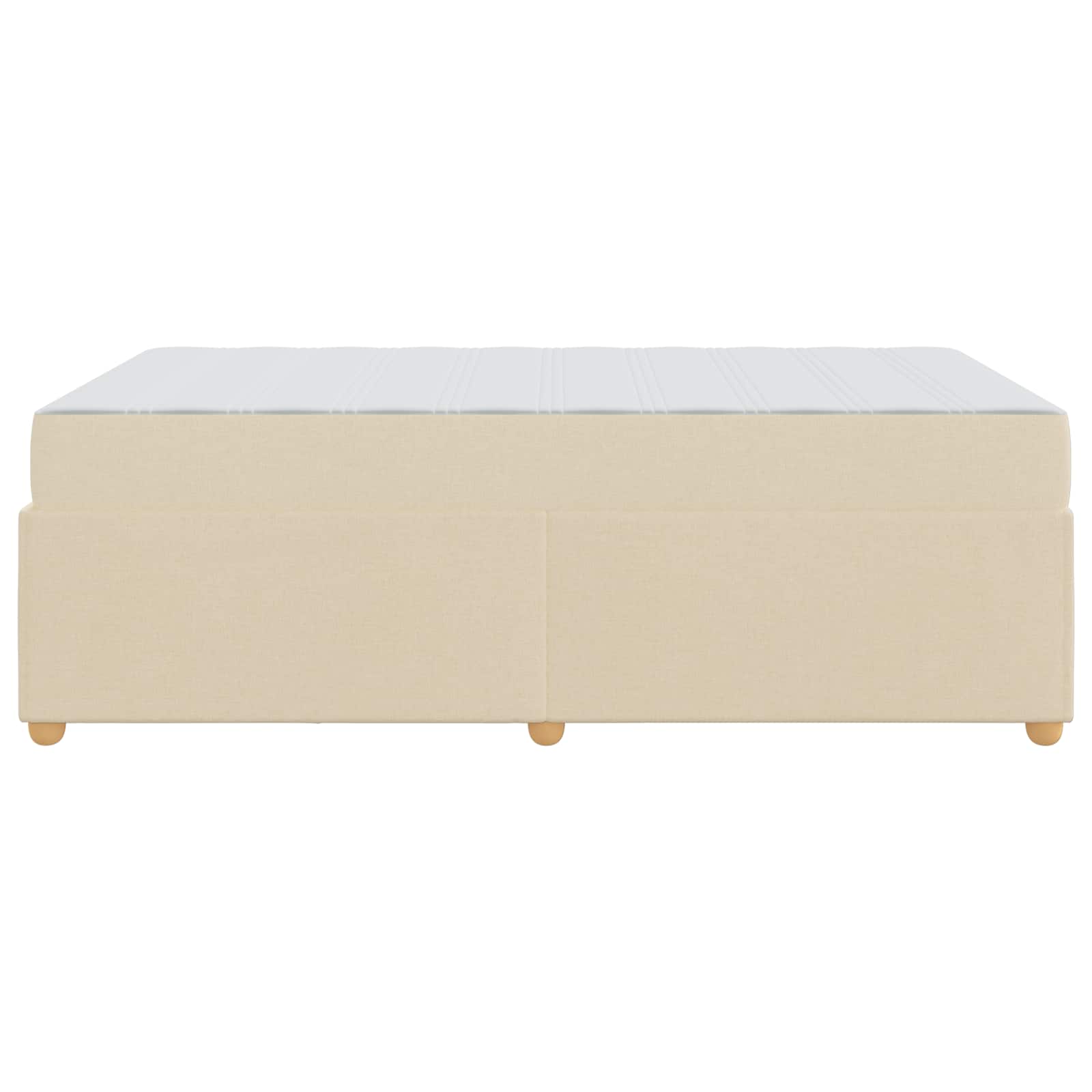Struttura del letto con materasso Crema 120 x 190 cm Tessuto | homemem39
