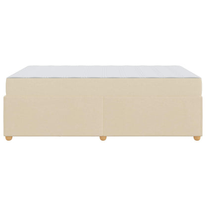 Struttura del letto con materasso Crema 120 x 190 cm Tessuto | homemem39