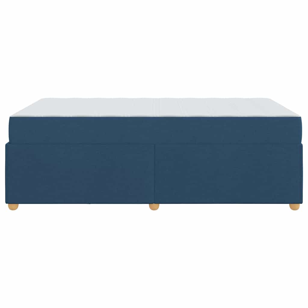 Struttura del letto con materasso Blu 120 x 190 cm Tessuto